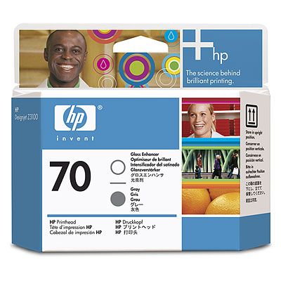 HP 70 Gloss Enhancer and Grey Printhead (C9410A)