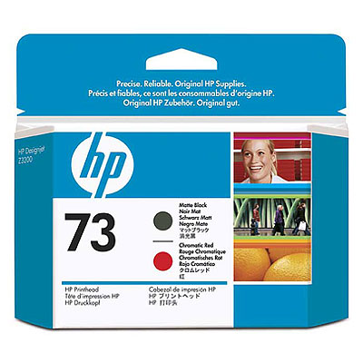 HP 73 Matte Black and Chromatic Red Printhead (CD949A)